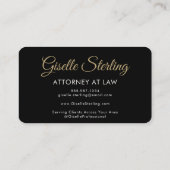 Attorney at Law Black QR Code Gold Photo   名刺 (裏面)