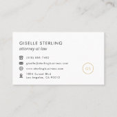 Attorney at Law Burgundy & Gold 名刺 (裏面)