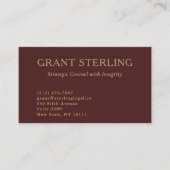 Attorney at Law Burgundy Gold Legal  名刺 (正面)