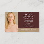 Attorney at Law Burgundy Gold Photo 名刺 (正面)