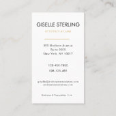 Attorney at Law Burgundy Gold Photo  名刺 (裏面)