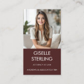 Attorney at Law Burgundy Professional Photo  名刺 (正面)