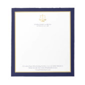 Attorney at law elegant scales of justice logo ノートパッド (正面)