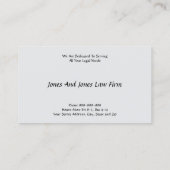 Attorney At Law Lawyer Business Card 名刺 (裏面)