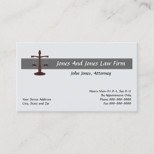 Attorney At Law Lawyer Business Card 名刺 (正面)