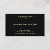 Attorney At Law Lawyer Business Card 名刺 (裏面)
