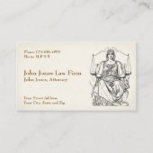 Attorney At Law Lawyer Lady Justice Business Card 名刺 (正面)