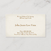 Attorney At Law Lawyer Lady Justice Business Card 名刺 (裏面)