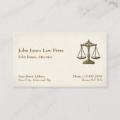 Attorney At Law Lawyer Lady Justice Business Card 名刺 (正面)
