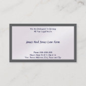 Attorney At Law Lawyer Lady Justice Business Card 名刺 (裏面)