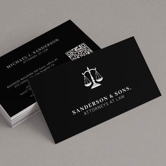Attorney at law lawyer professional black 名刺