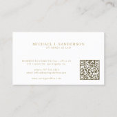 Attorney at law lawyer professional gold white 名刺 (裏面)