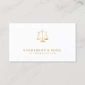Attorney at law lawyer professional gold white 名刺 (正面)