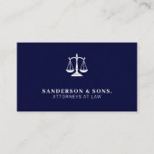 Attorney at law lawyer professional navy 名刺 (正面)