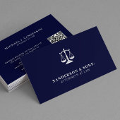 Attorney at law lawyer professional navy 名刺