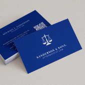 Attorney at law lawyer professional royal blue 名刺