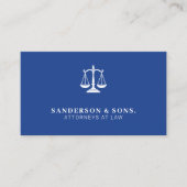 Attorney at law lawyer professional royal blue 名刺 (正面)
