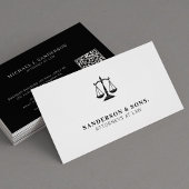 Attorney at law lawyer professional white 名刺