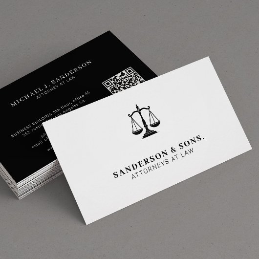 Attorney at law lawyer professional white 名刺