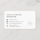 Attorney at Law Navy Blue Professional 名刺 (裏面)