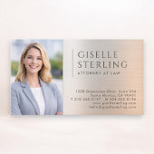 Attorney at Law Photo Brushed Metal  名刺