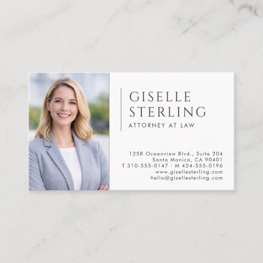 Attorney at Law Photo QR Code 名刺 (正面)