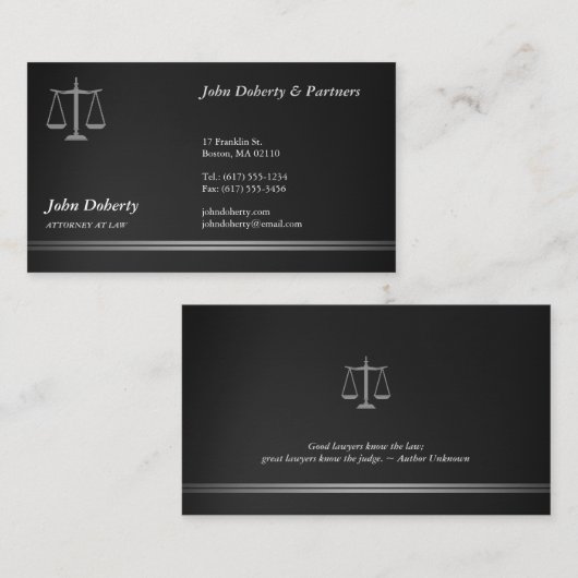 ATTORNEY AT LAW | Professional 名刺 (正面/裏面)