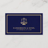 Attorney at law professional elegant gold navy 名刺 (正面)