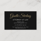 Attorney at Law QR Code Black Gold Photo  名刺 (裏面)