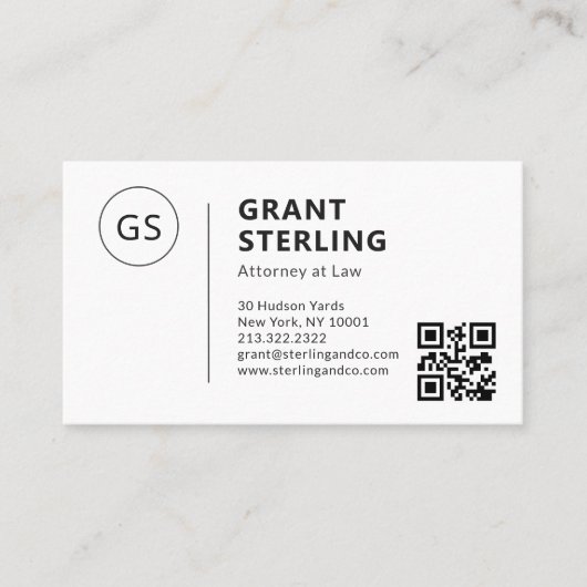 Attorney at Law QR Code Company Logo  名刺 (正面)
