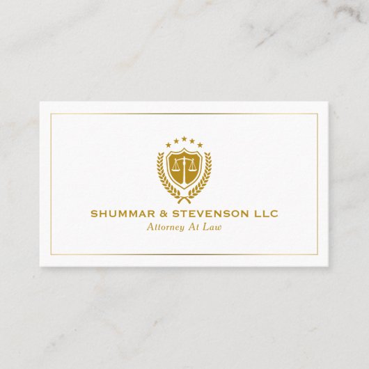 Attorney At Law-Simple Custom Logo 名刺 (正面)