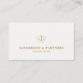 Attorney classic luxury gold white law firm lawyer 名刺 (正面)