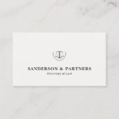 Attorney classic luxury white law firm lawyer 名刺 (正面)