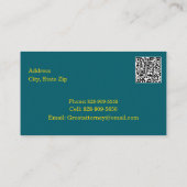 Attorney Justice Scales & Books with QR code 名刺 (裏面)