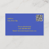 Attorney Justice Scales & Books with QR code 名刺 (裏面)