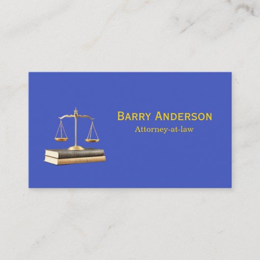 Attorney Justice Scales & Books with QR code 名刺 (正面)