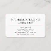 Attorney Lawyer 名刺 (裏面)