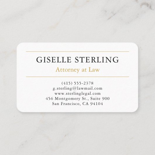 Attorney Navy Blue Gold 名刺 (裏面)