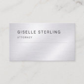 Attorney Silver Metallic Professional 名刺 (正面)