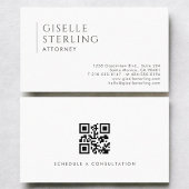 Attorney Simple Modern Professional QR Code 名刺