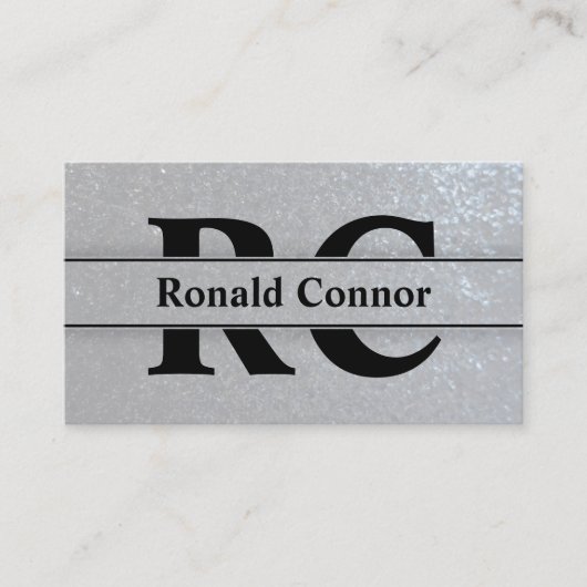 Attorneys At Law Bold Lawyer Initials Layout 名刺 (正面)