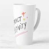 Attract Positivity Motivational Quote Coffee Mug カフェラテマグ (右アングル)