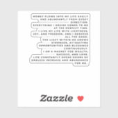 Attract What You Want. Own Your Reality. シール (シート)