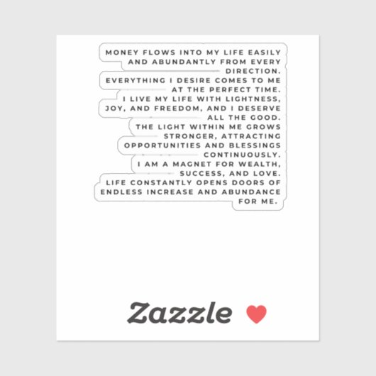 Attract What You Want. Own Your Reality. シール (シート)