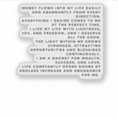 Attract What You Want. Own Your Reality. シール (正面)