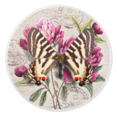 Attractive french artwork Botanical kraft paper セラミックノブ (正面)