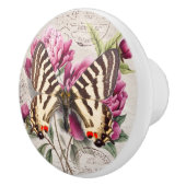 Attractive french artwork Botanical kraft paper セラミックノブ (右)