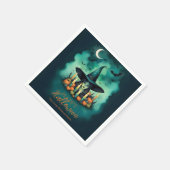 Attractive & Mystical Halloween Witch Conjures スタンダードカクテルナプキン (角)