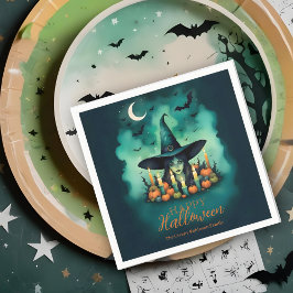 Attractive & Mystical Halloween Witch Conjures スタンダードカクテルナプキン