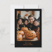 Attractive Mystical Halloween Witch Conjures Photo カード (裏面)